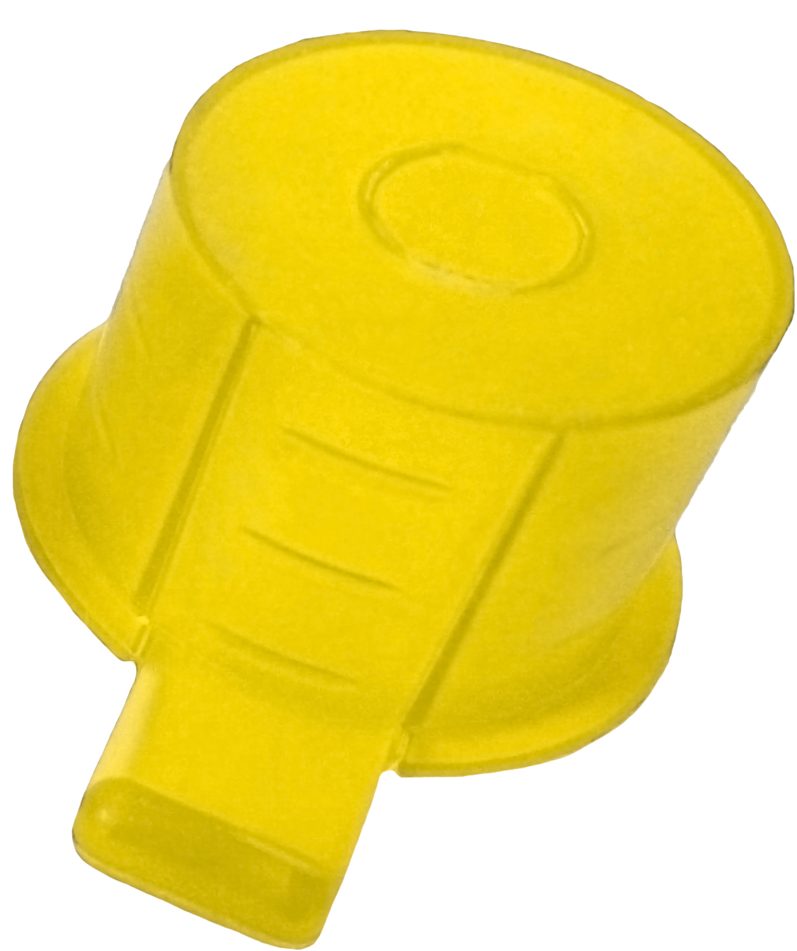 Multiuse Safety Cap/Plug with Blow Out tab 100 Pack Yellow