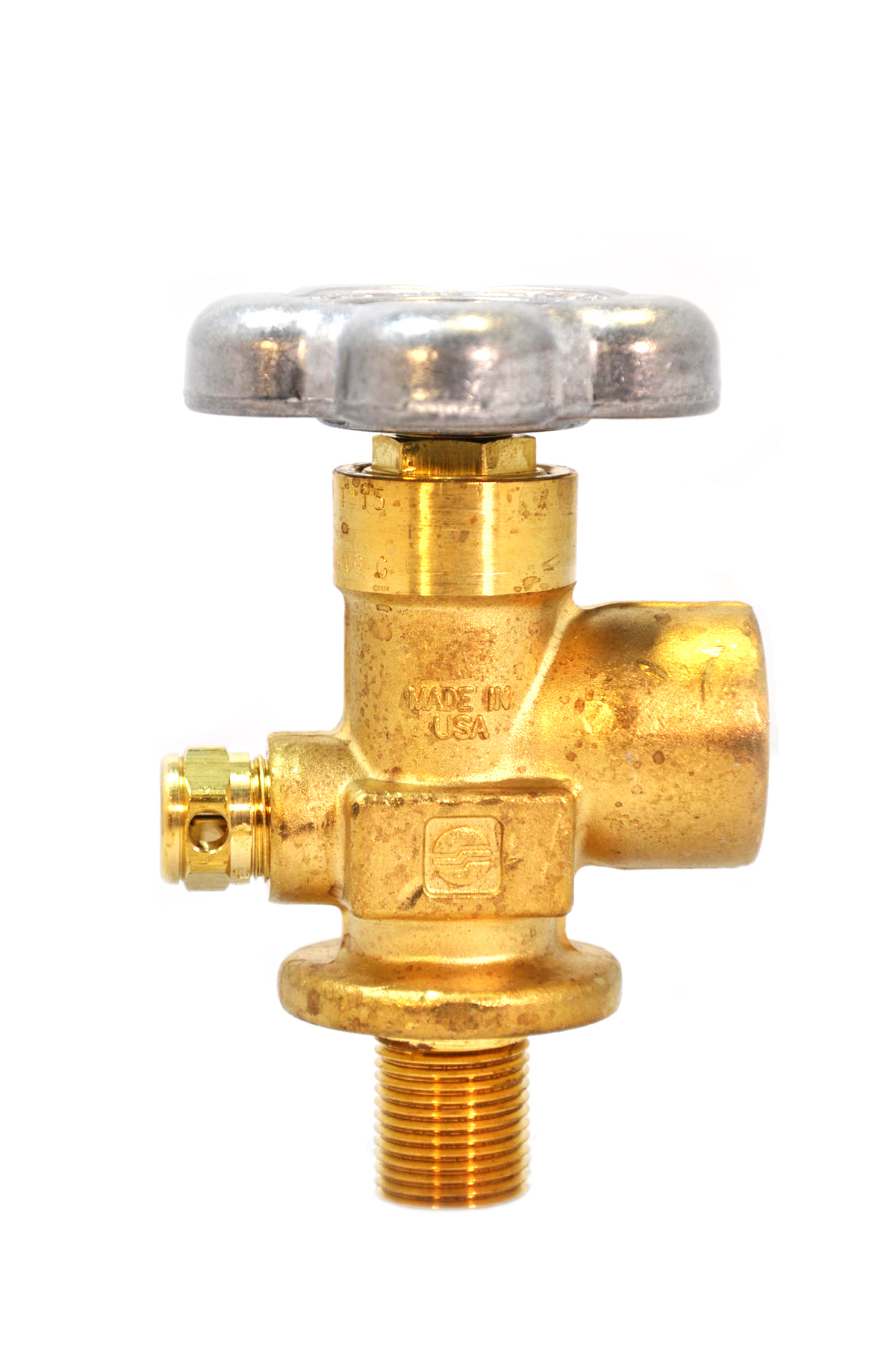 CGA-580 Brass Nut & Nipple Regulator Helium Argon Nitrogen Inlet Bottle Fittings 