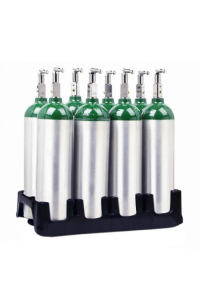 8 Cylinder Plastic Rack for D, E, M9 and M7 Medical Oxygen Cylinders