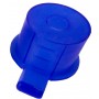 Multi-use Safety Cap/Plug with Blow Out tab - 100 Pack - Blue