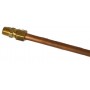   ¼ “K” hard copper dip tube, 52” overall length with inlet,  includes brass ¼ MNPT fitting.  