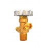 Sherwood Brass Diaphragm Packless CGA 350 outlet, 3/4, 212 deg F, 3775 PSI pressure relief device